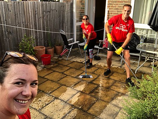 Chim chiminey, chim chiminey, chim chim Washing, A sweep is as lucky as Good Gym can be!