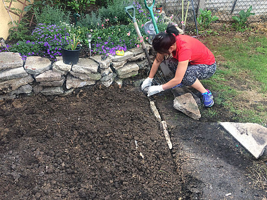 Making a flower bed a bit bedder