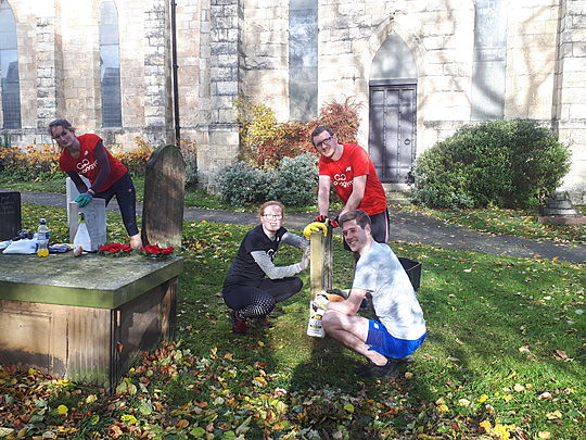 We Scoured the Churchyard for a good pun. And couldnt find one! What a Grave Situation!