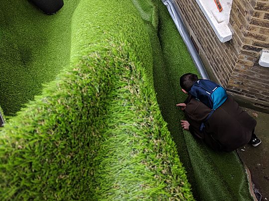 Turfing the turf out of the back door!