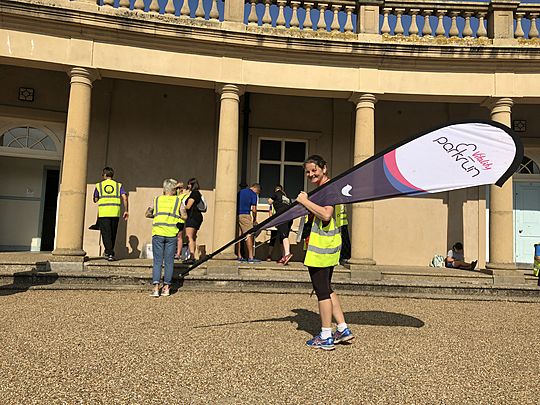 Volunteer at parkrun 💜 + Sun ☀️ = Job done ✅ 