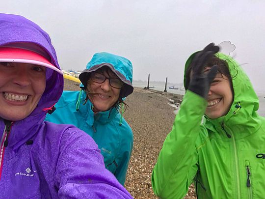 Beach cleanin' in the rain! What a glorious feeling, It's windy again!