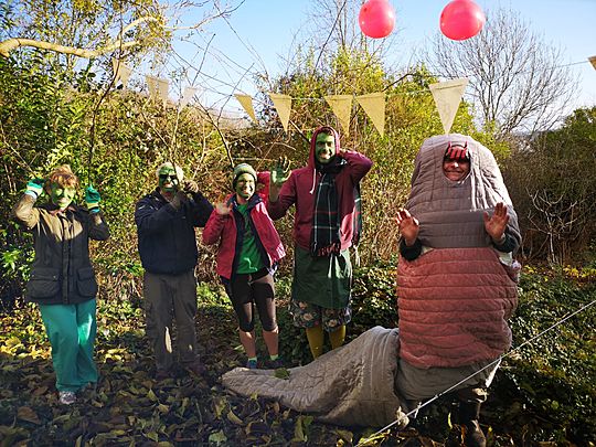 The Worm, the Wheelbarrow and the Fancy Dress Wardrobe!