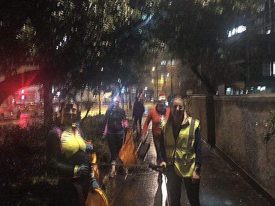 Rockin along the tram tracks the week before Xmas