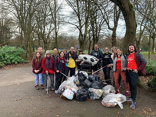 Litter pigging in Sefton Park