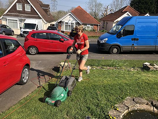 Shopping and gardening for an elderly friend 