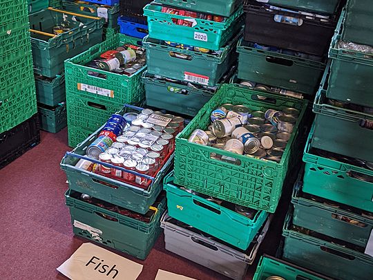 Bean there done that - making up Foodbank parcels