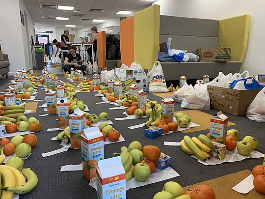 Packaging Food Parcels for the Homeless