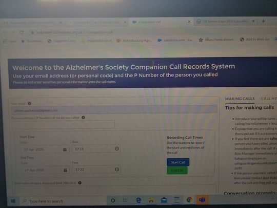 Called carers for alzheimers society