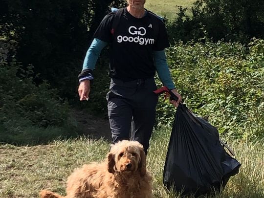 Plogging with the dog