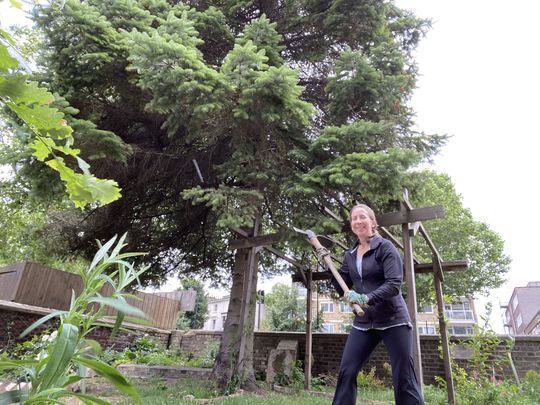 Helping at St John’s Community Garden