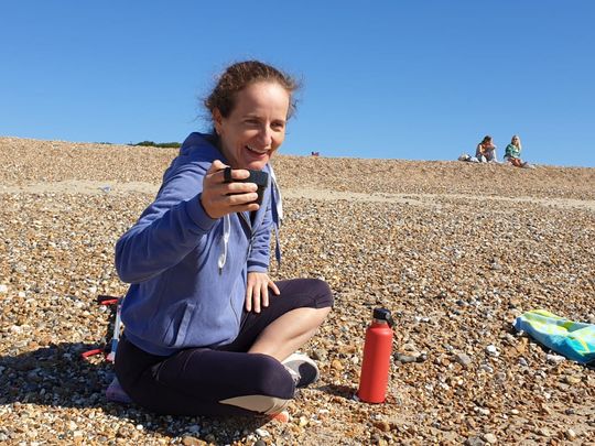 Beach clean + beach swim