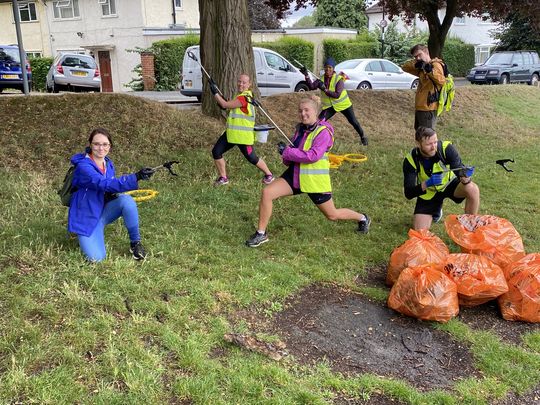 Litter pick with soggy feet