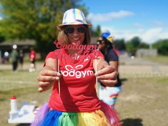 Somewhere over the rainbow Goodgym fly....