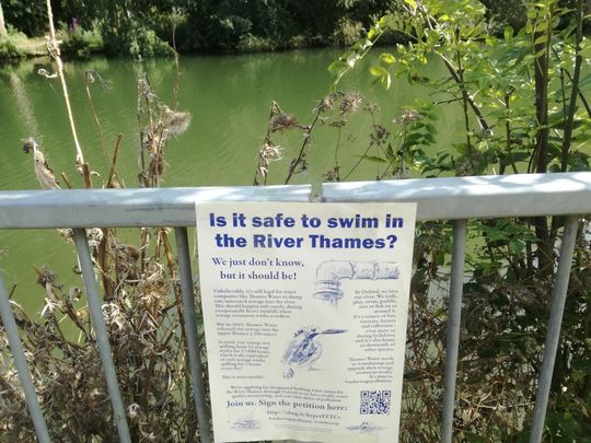 Helping Stop Sewage in the Thames (Oxford section)