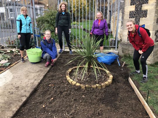 5 Halloween angels build a peace garden 