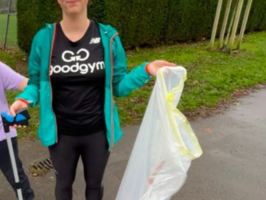 Litter Picking, Cycle Pacing and Paw Patrol in the park 