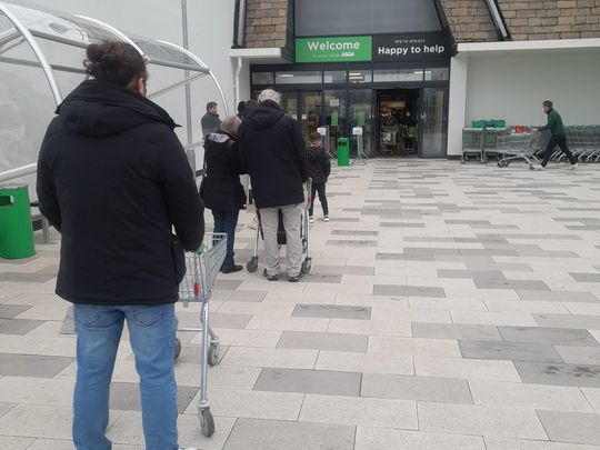 Shopping for Mr T - Asda very busy