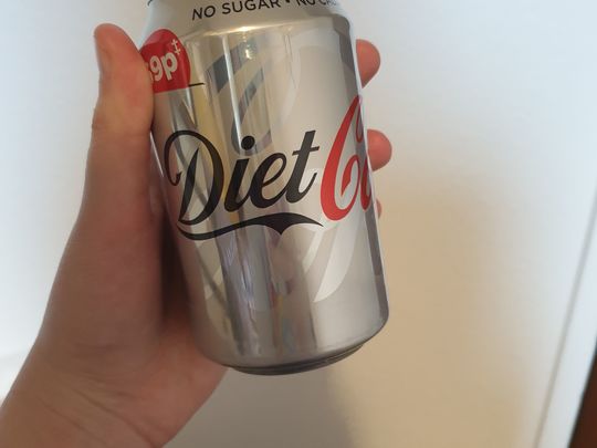 Having a diet coke break