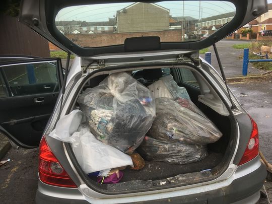 A Litter Pick In A Litter Dumping Hotspot