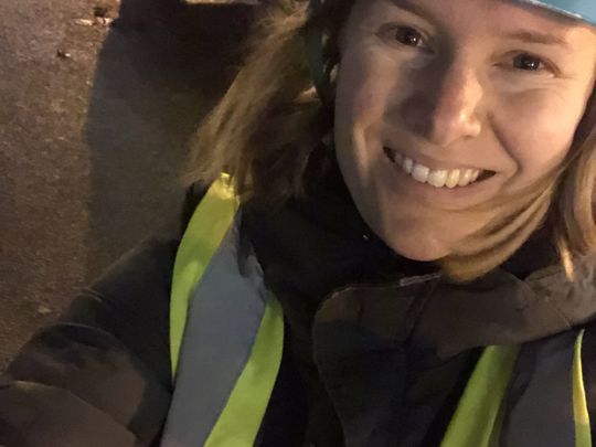 A Hi Viz Vest and a loaded bicycle