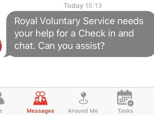 Check in and Chat as NHS Volunteer Responder