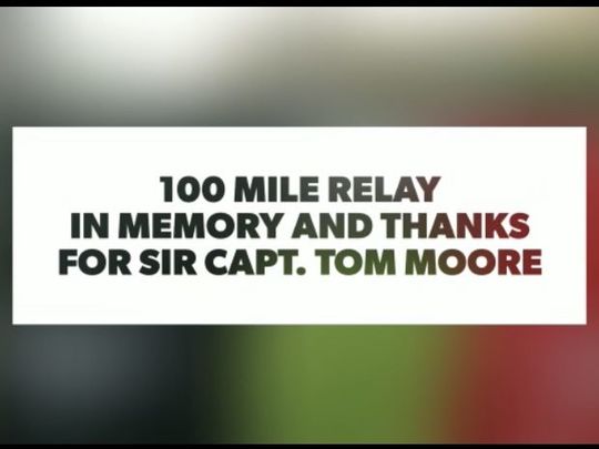 I would run 100 miles and I would run 100 MOORE!