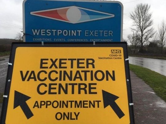 Volunteering at Exeter Covid vaccination centre