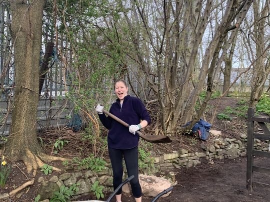 Clearing paths around the middle paddock (again!) 