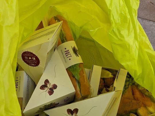 Pret leftovers donated to homelessness charity