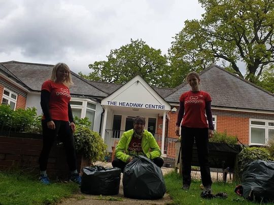 The Three Musketeers who volunteer with their sheers. 