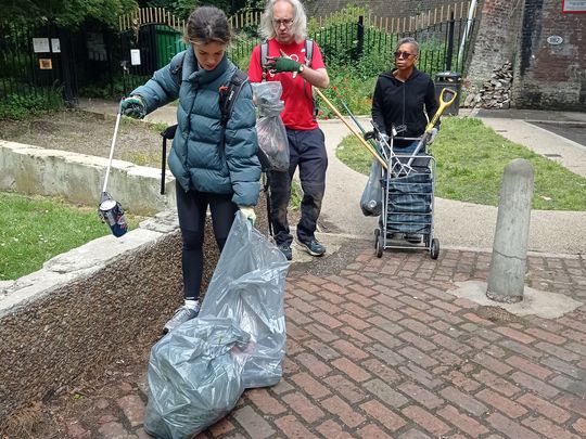 Litter picking & weeding at Cossall Nature Trail