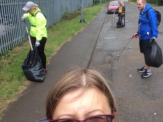 The Great Litter Pick together with a lovely social cuppa afterwards!