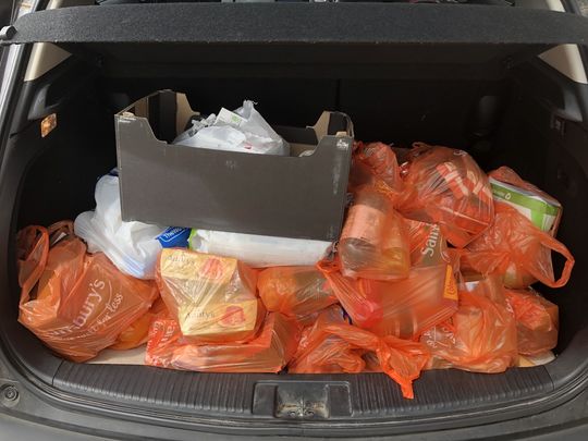 Dropped off a boot full of food to the food bank in Tolworth