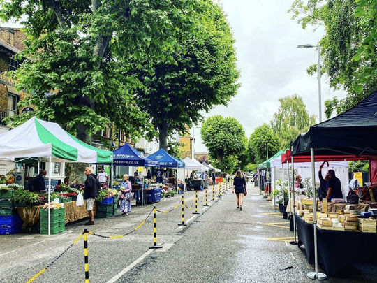 Early birds at Surbiton Farmer’s market