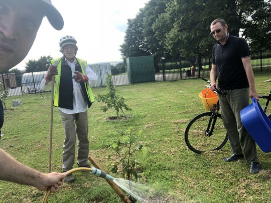 GoodGym Tree watering in the heatwave!