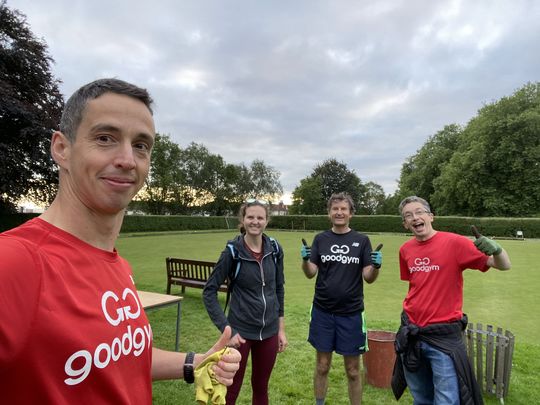 Eastville Park: weeding, chairs and signs