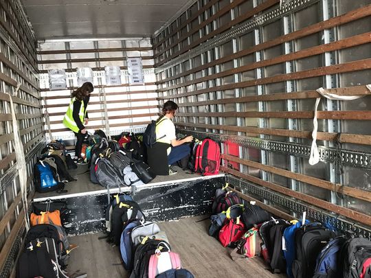 Collecting, sorting and storing bags for the Run For All Leeds Half Marathon 