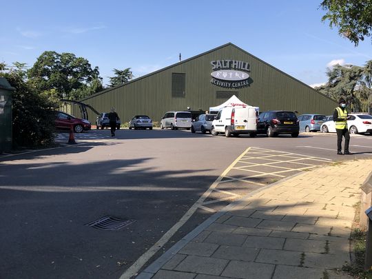 Car park support at vaccine centre 