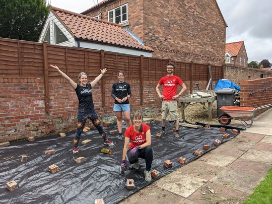 Tubful of rubble, soil and a mug-ful (of tea)