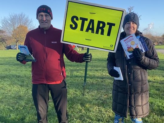 TAD PARKY AT THE LESNES JUNIOR PARKRUN