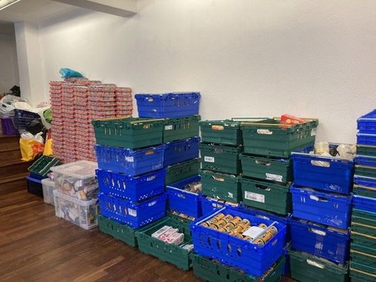 Clearing and preparing for the Food bank