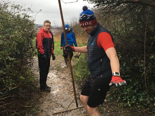 Tappin' off dry January with some scything in the rain