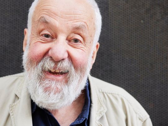 Saw Mike Leigh in Waitrose!