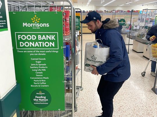 Donation to Morrisons Food Bank