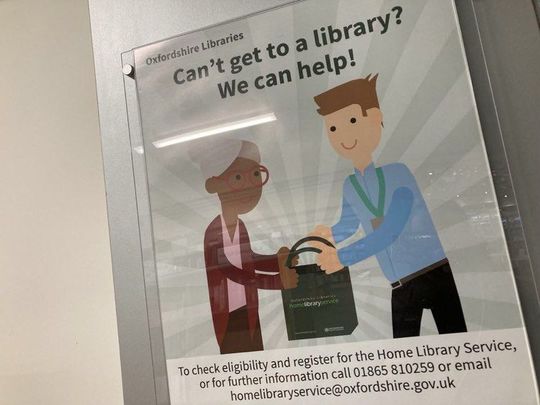 Home library service collecting books and delivery: October