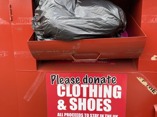 Donated clothing