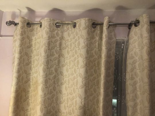 Curtain and photo frame