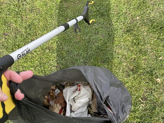 Litter picking in Sutcliffe Park