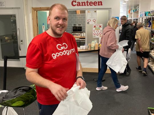 Terrific trolley filling effort at the foodbank